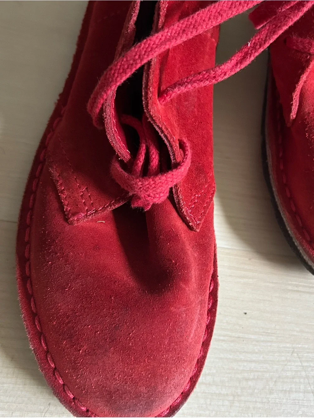 Crewcuts Red Suede Boys Dress Chukka Shoes